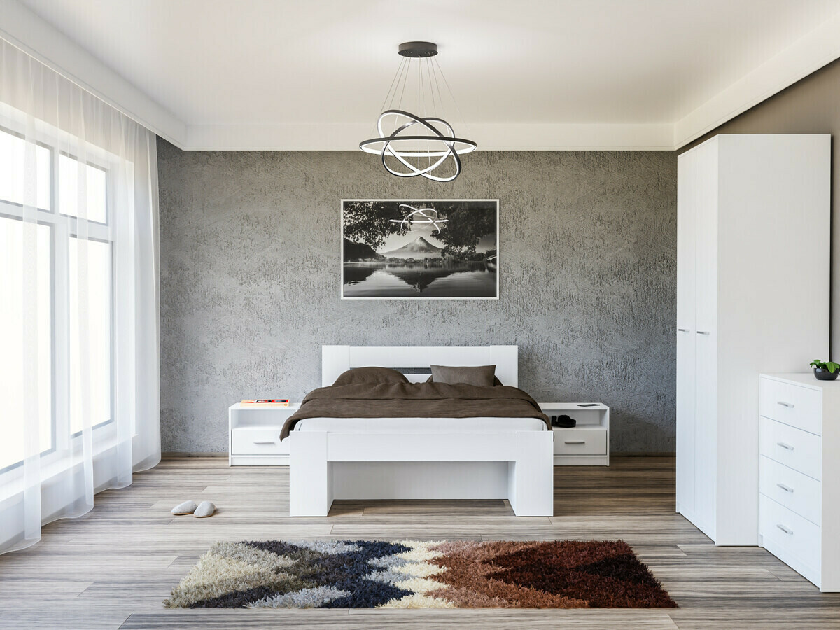 Hálószoba garnitúra Novsore 147 (Fehér)