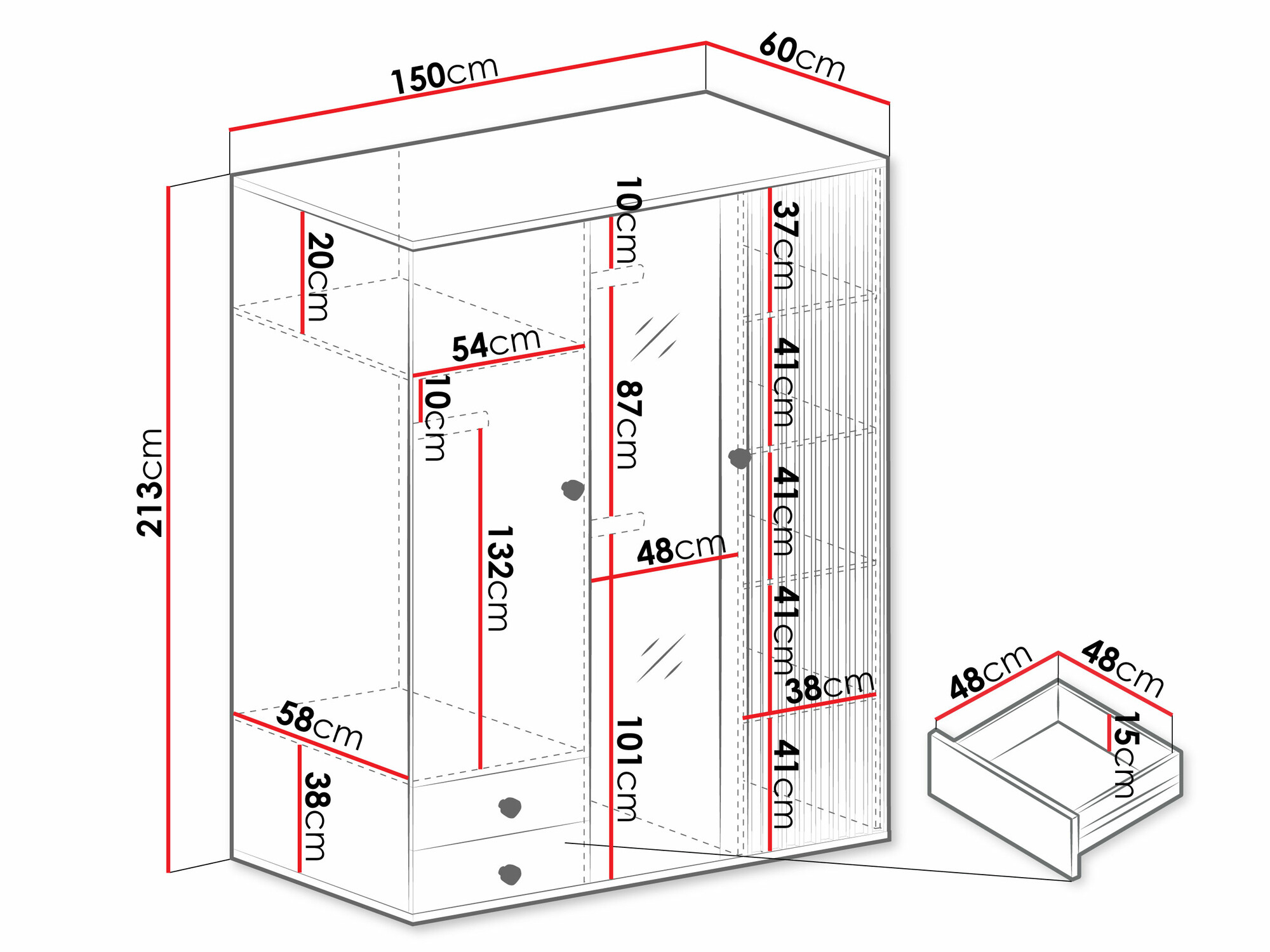 Gardróbszekrény Venmava 115