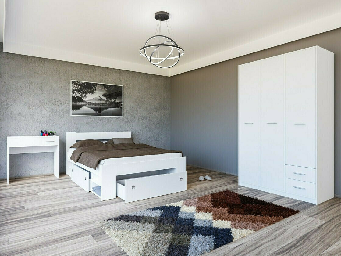 Hálószoba garnitúra Novsore 144 (Fehér)