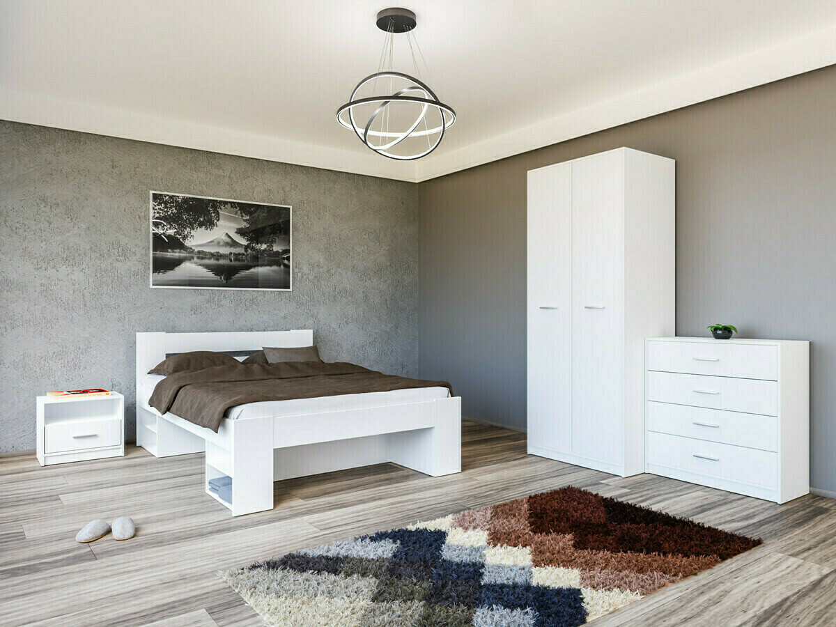 Hálószoba garnitúra Novsore 147 (Fehér)