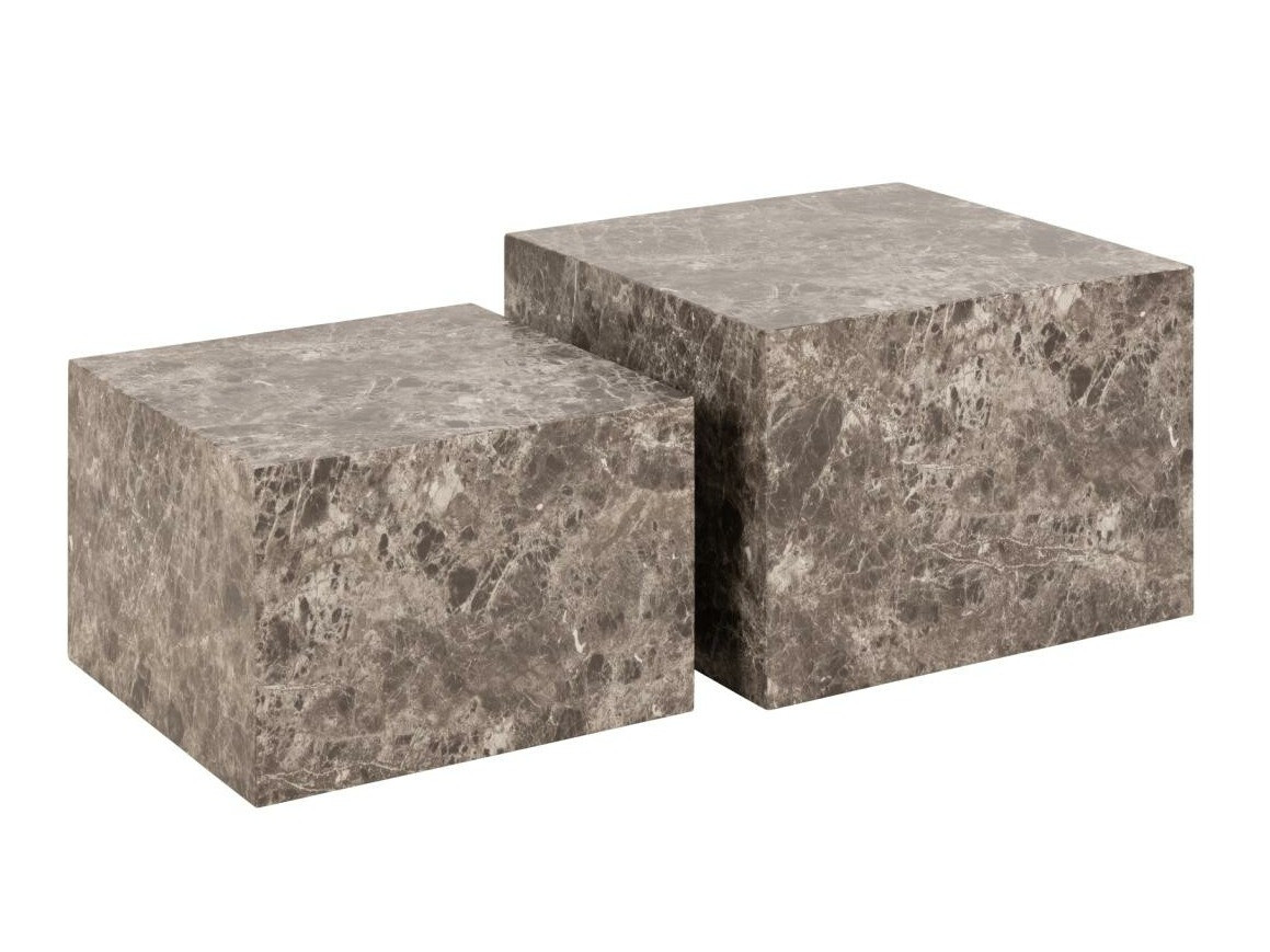 Dohányzóasztal szett Norsica 603 (Barna márvány)