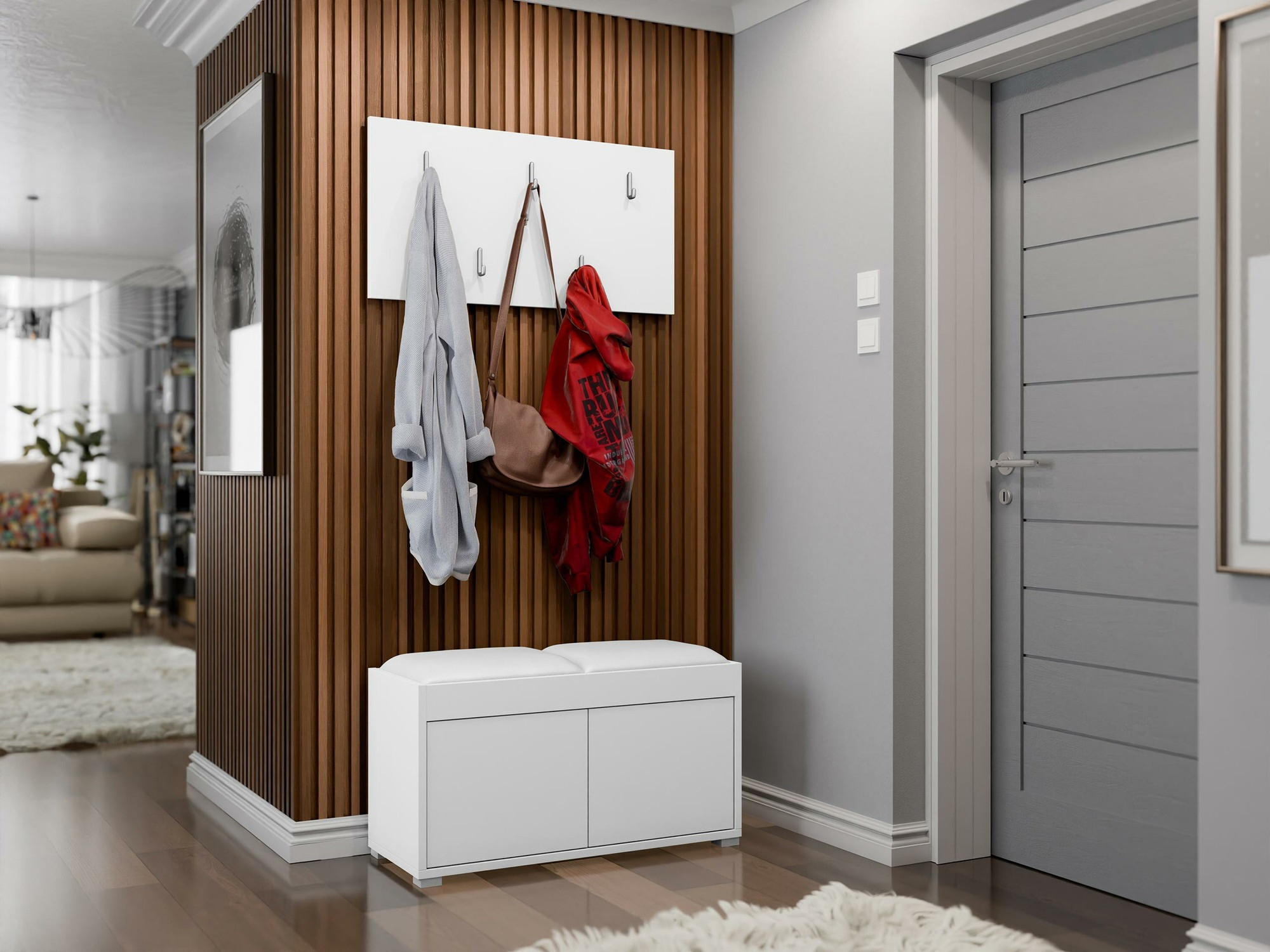 Előszoba garnitúra Comfivo Fersoe 117 (Fehér)