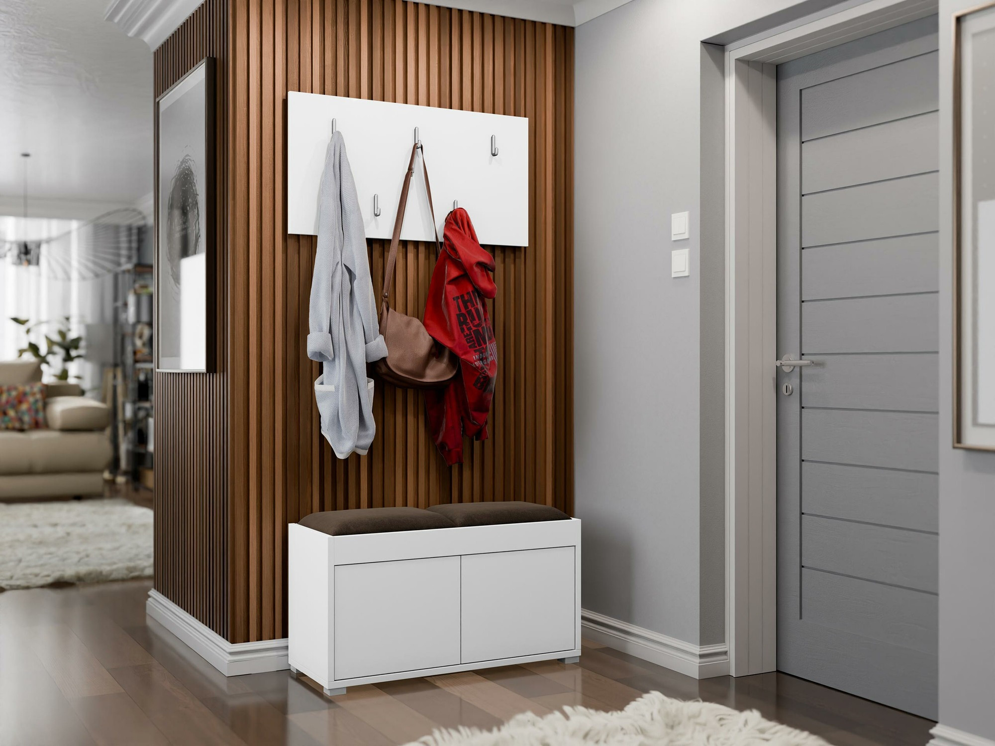 Előszoba garnitúra Comfivo Tutela (Fehér)