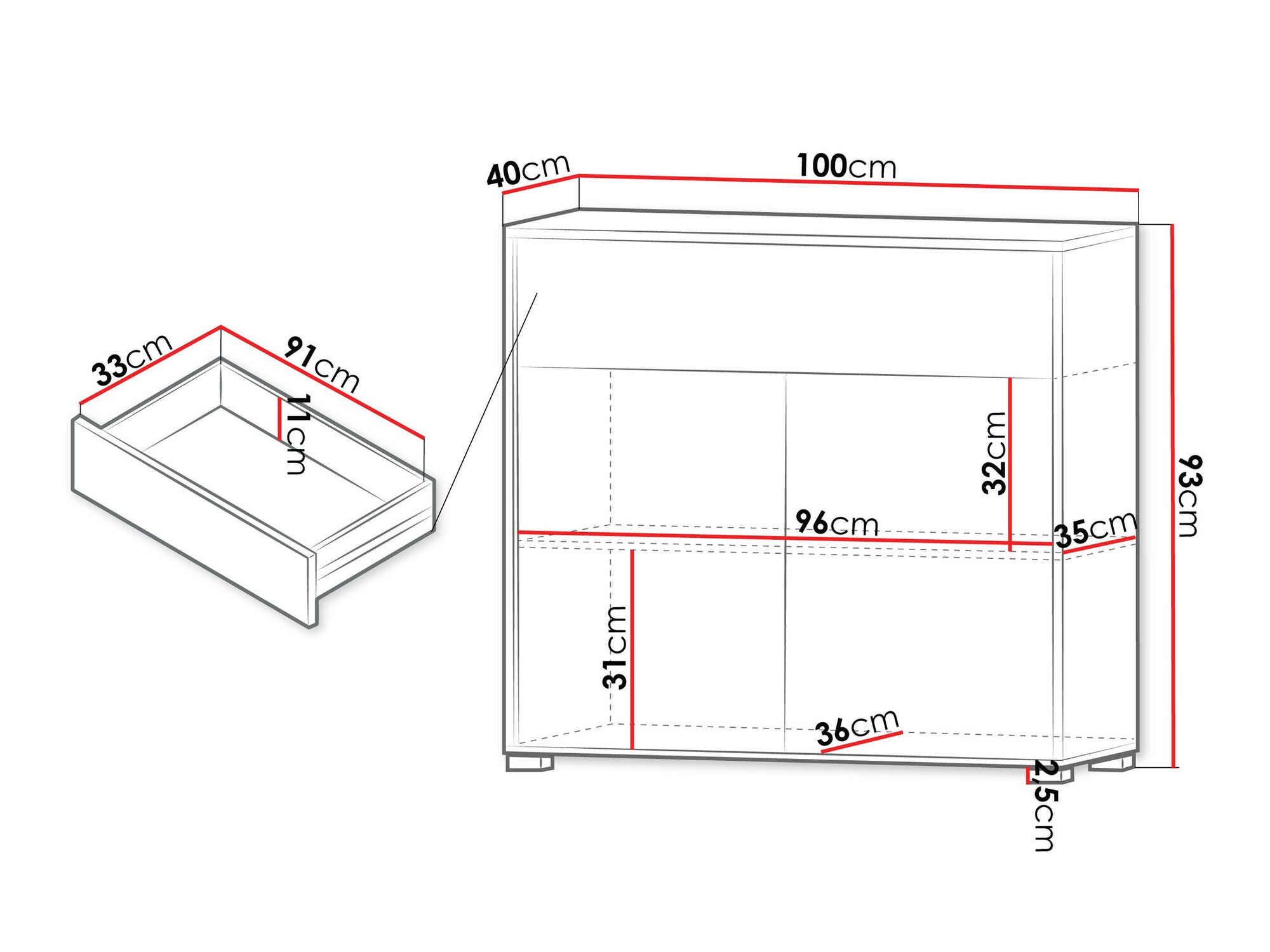Komód Comfivo Tutela IV (Fehér)