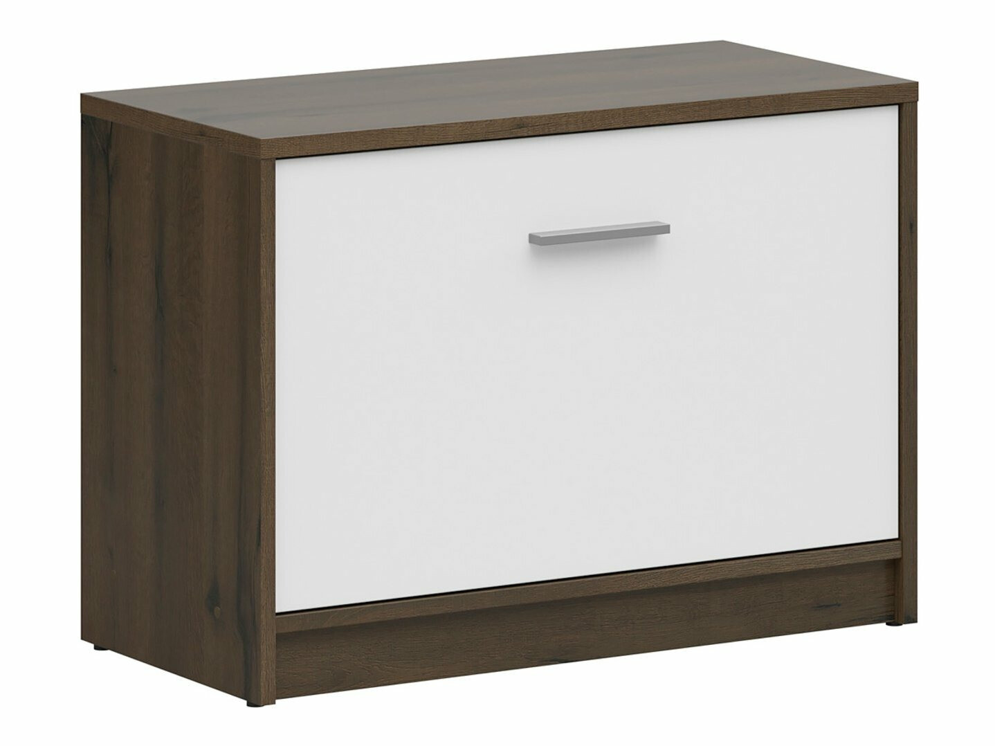 Cipőtároló Novsore 111 (Sötét tölgy + fehér)