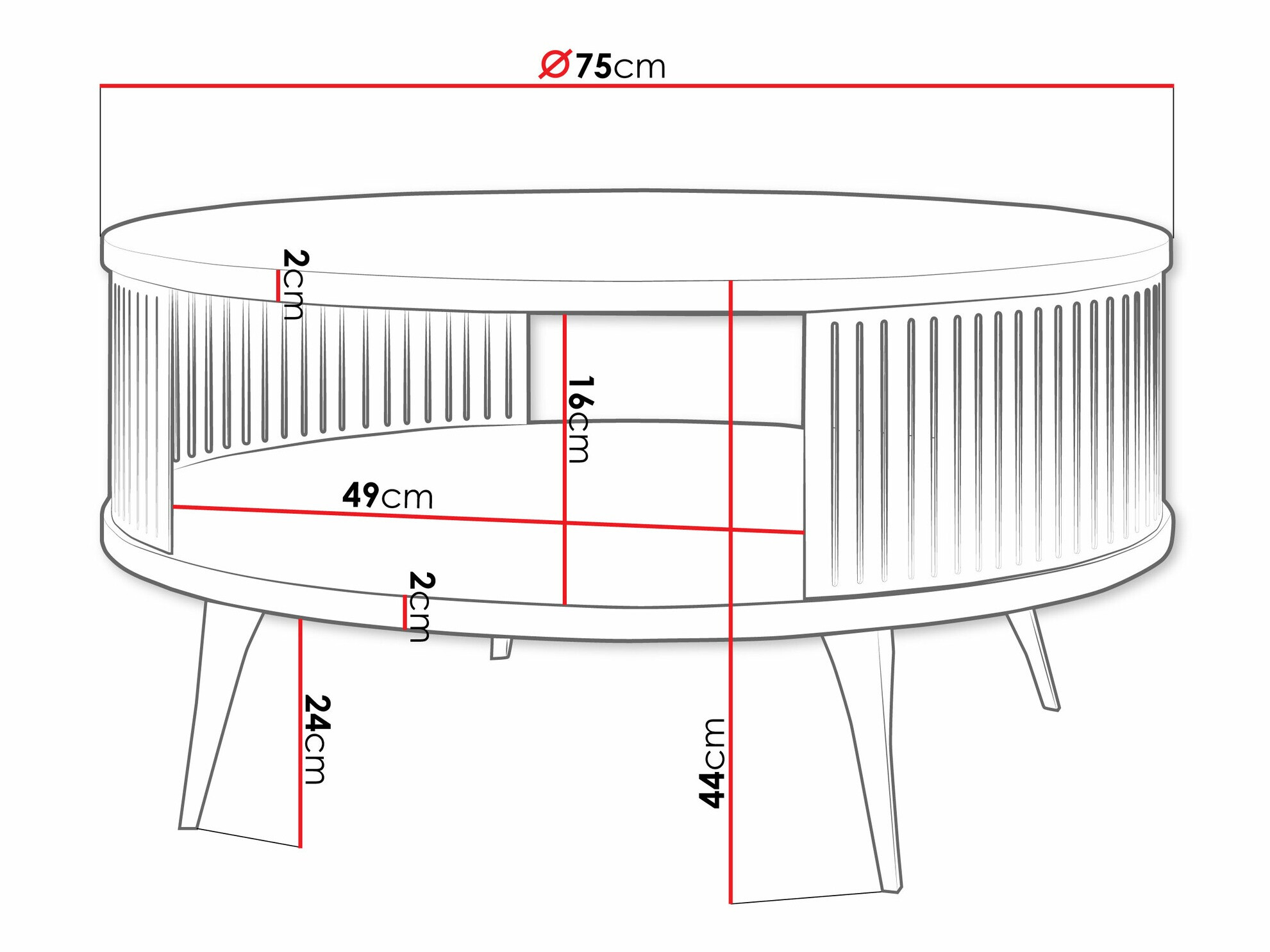 Dohányzóasztal Vitum II (Rózsaszín + Fehér)