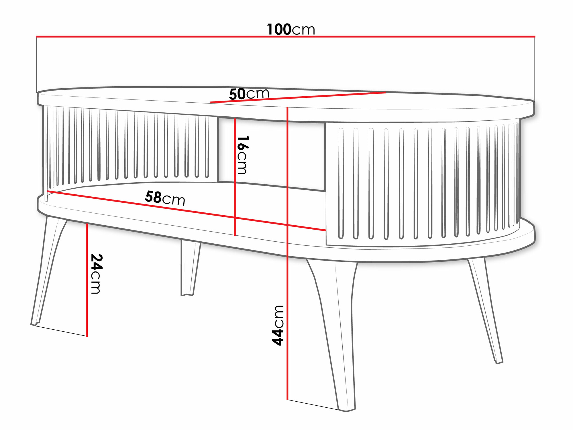 Dohányzóasztal Vitum IV (Aranysárga + Fehér)