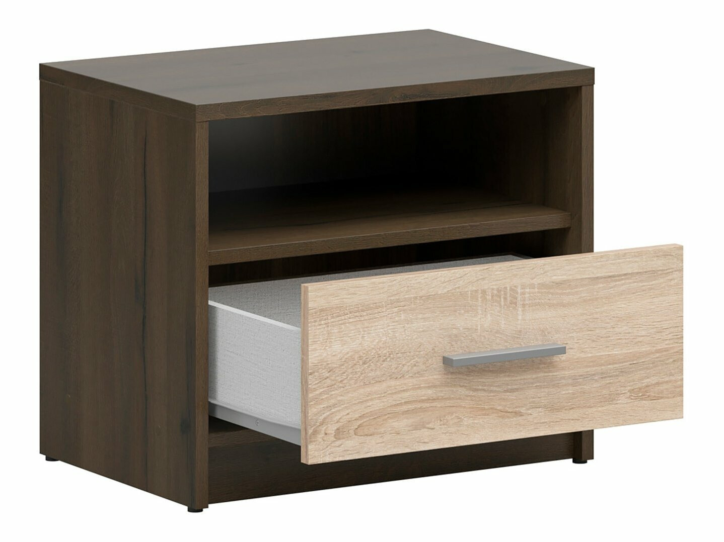 Éjjeliszekrény Novsore 102 (Sötét tölgy + Sonoma tölgy)