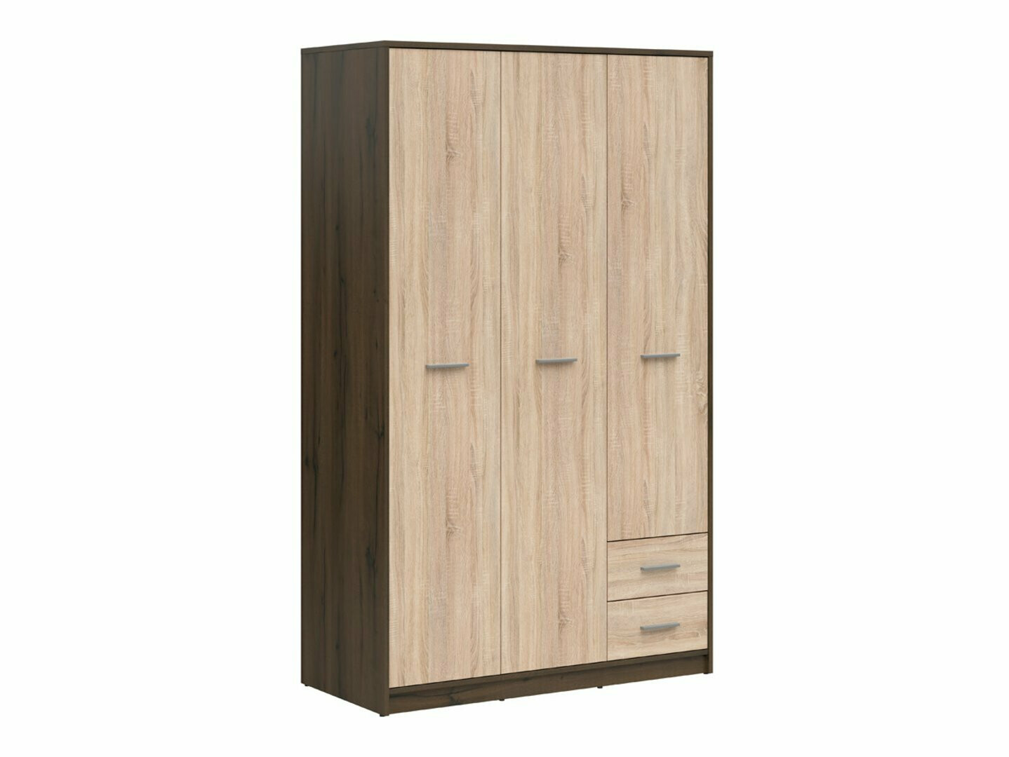 Gardróbszekrény Novsore 134 (Sötét tölgy + Sonoma tölgy)
