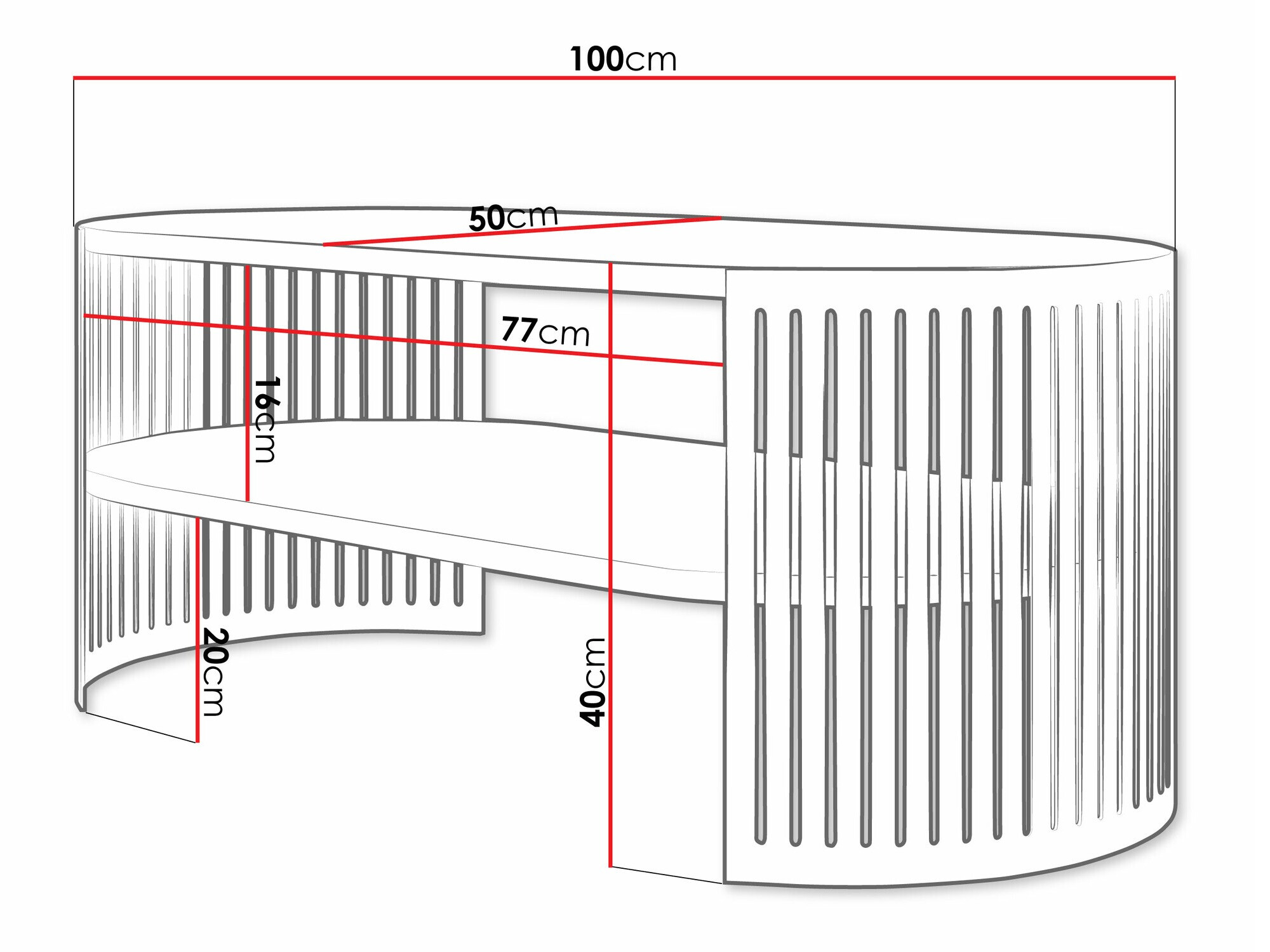 Dohányzóasztal Civer IV (Aranysárga + Fehér)
