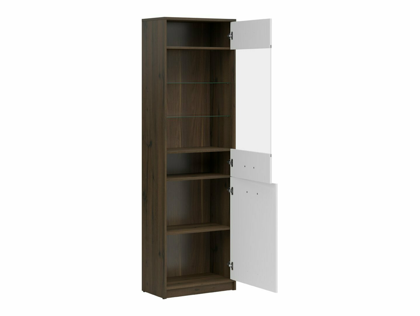 Könyvespolc Novsore 136 (Sötét tölgy + Fehér)