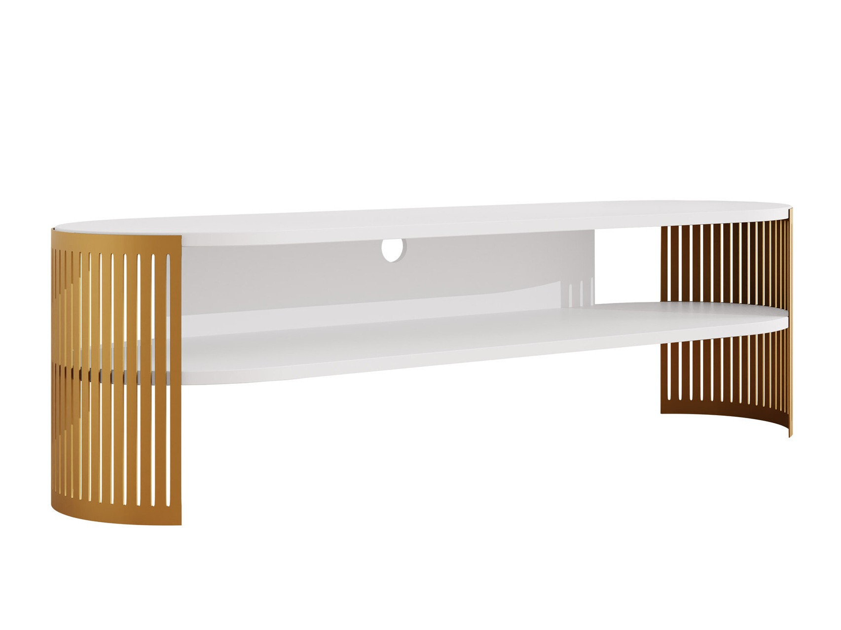 TV-állvány Civer I (Aranysárga + Fehér)