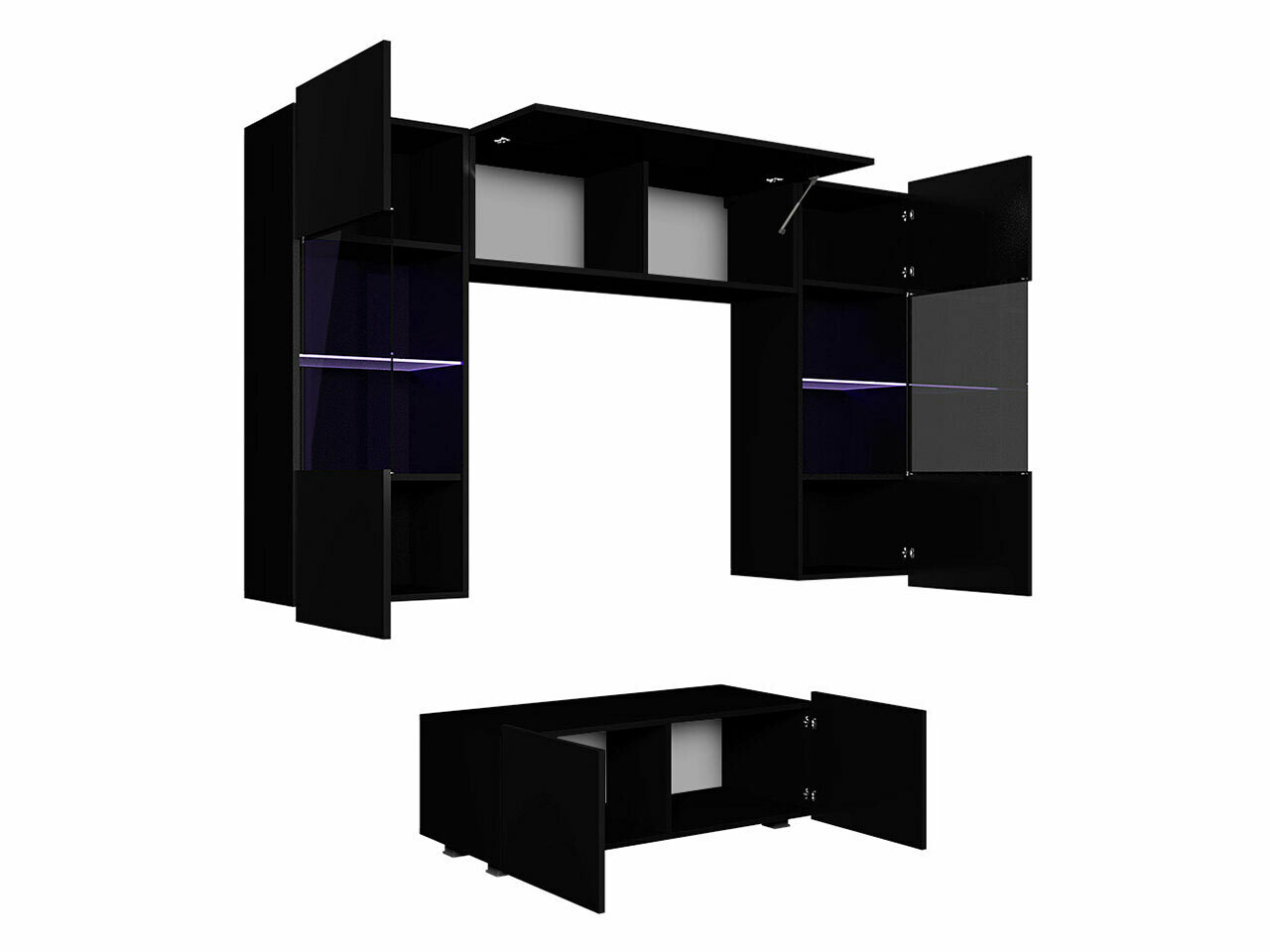 Nappali szett Tivdalu 114 (Fehér + Fekete)