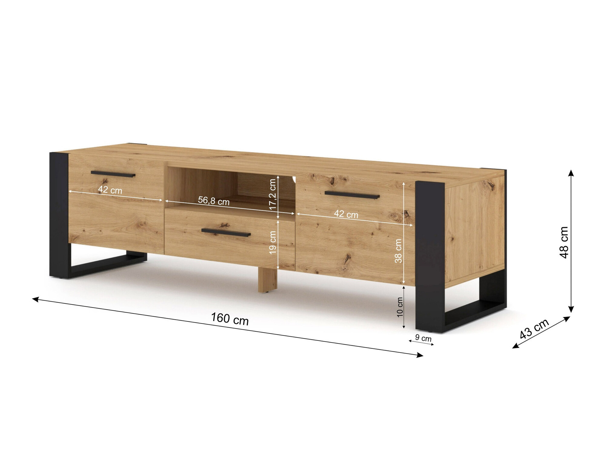 TV-állvány Cordoro 100 (Fehér)