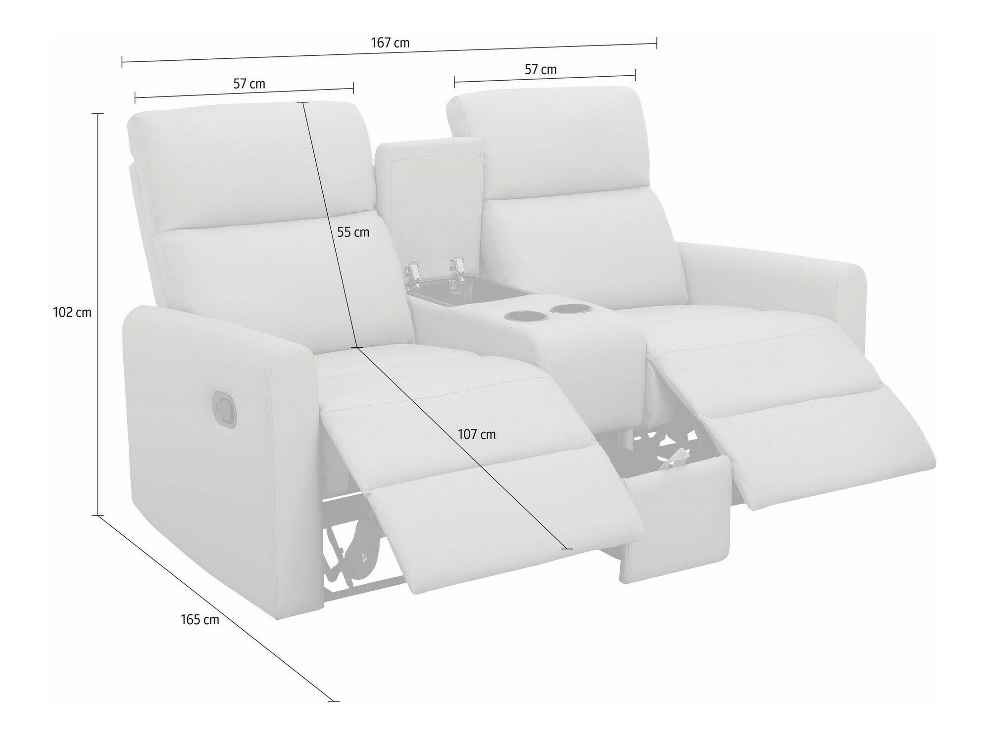 Relax kanapé Denton 1397 (Antracit)