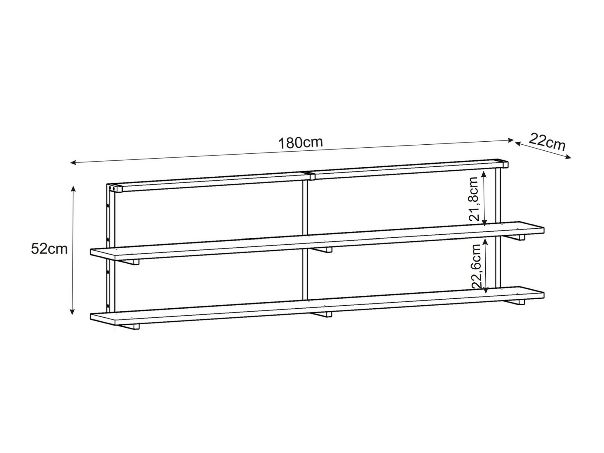Könyvespolc Kailua 2367 (Antracit)