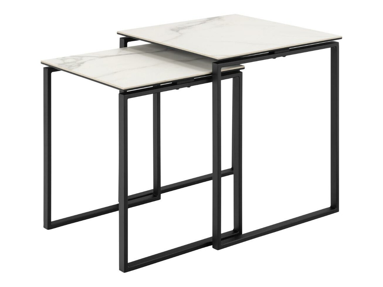 Oldalsó asztalok szett Norsica 873 (Fehér márvány)