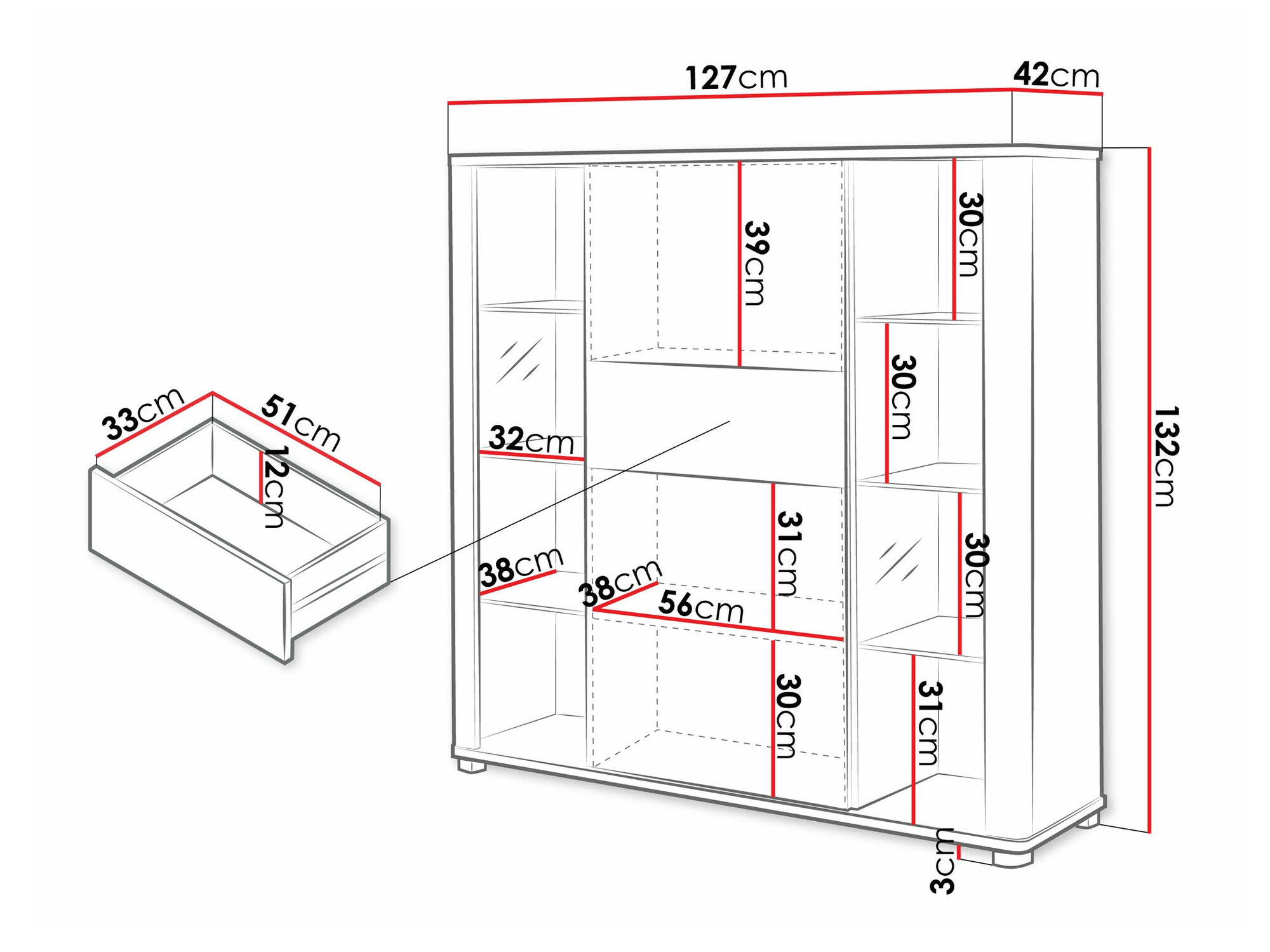 Könyvespolc Melsali 101