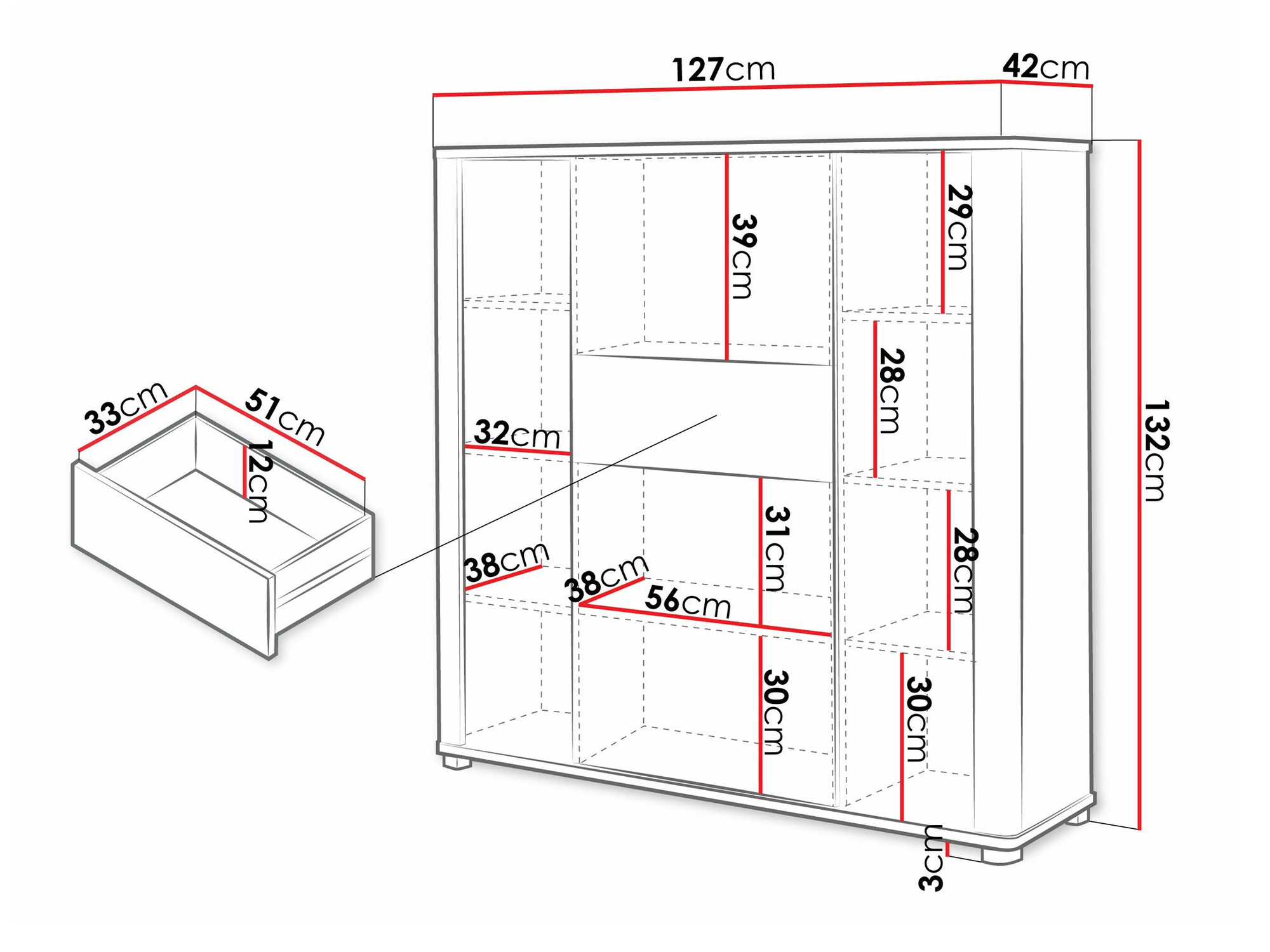 Könyvespolc Melsali 102