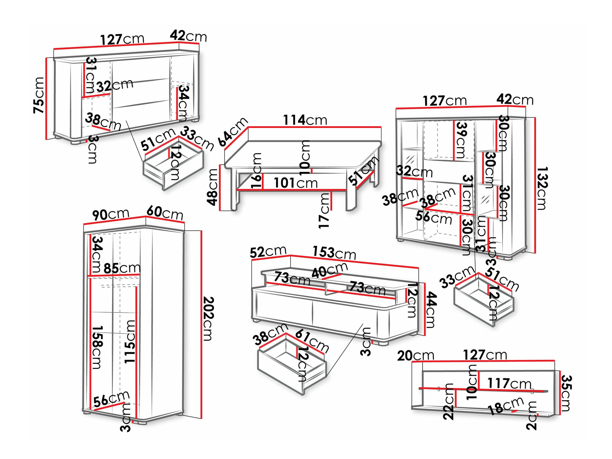 Nappali szett Melsali 107