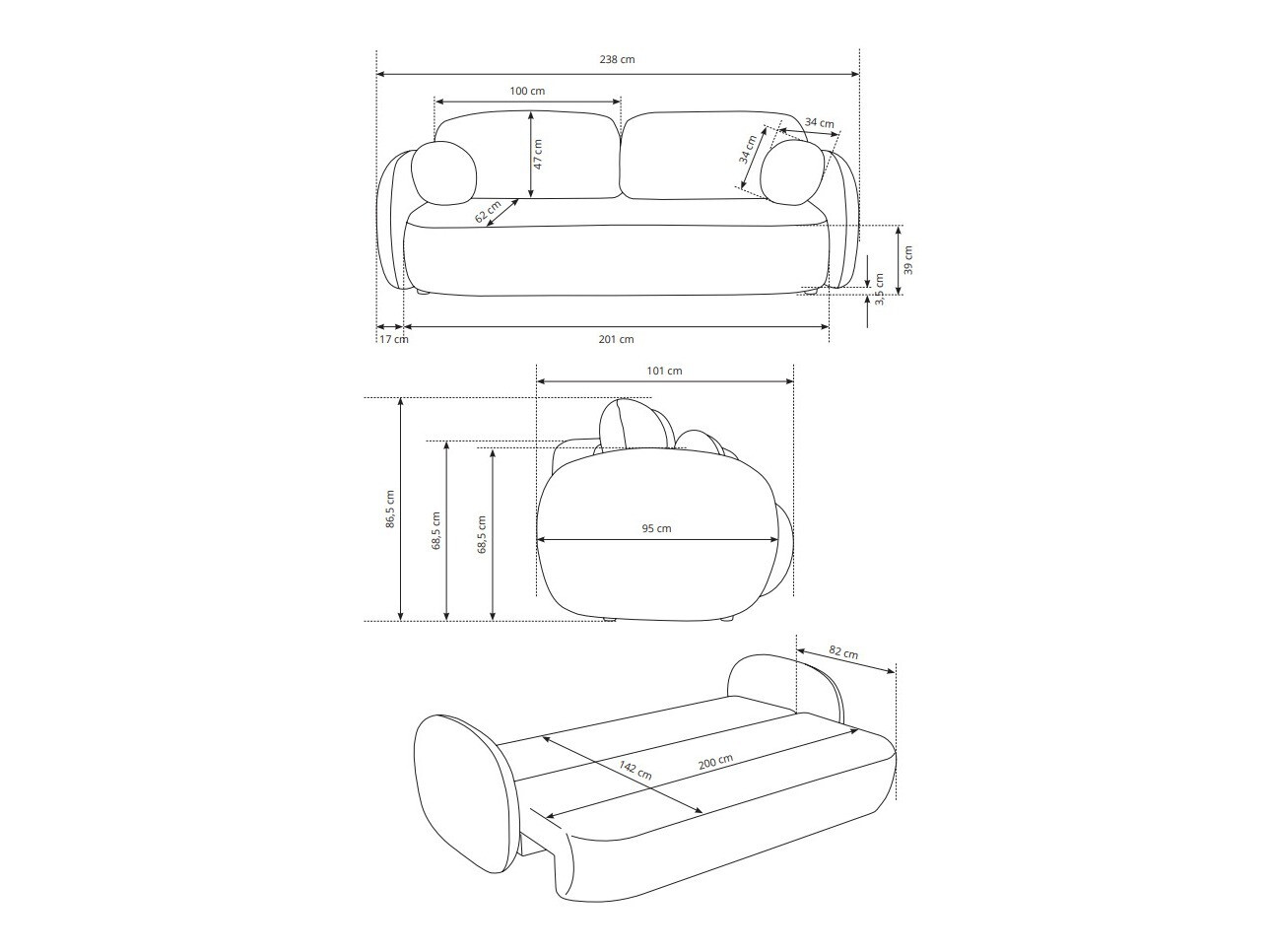 Kanapéágy Kingston 139 (Abriamio 1)