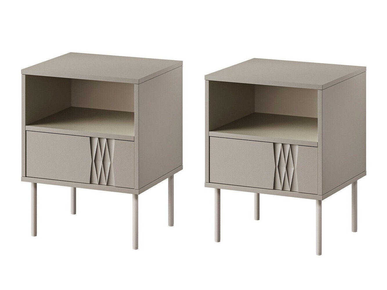 Éjjeliszekrény szett Tolete 106 (Bézs)