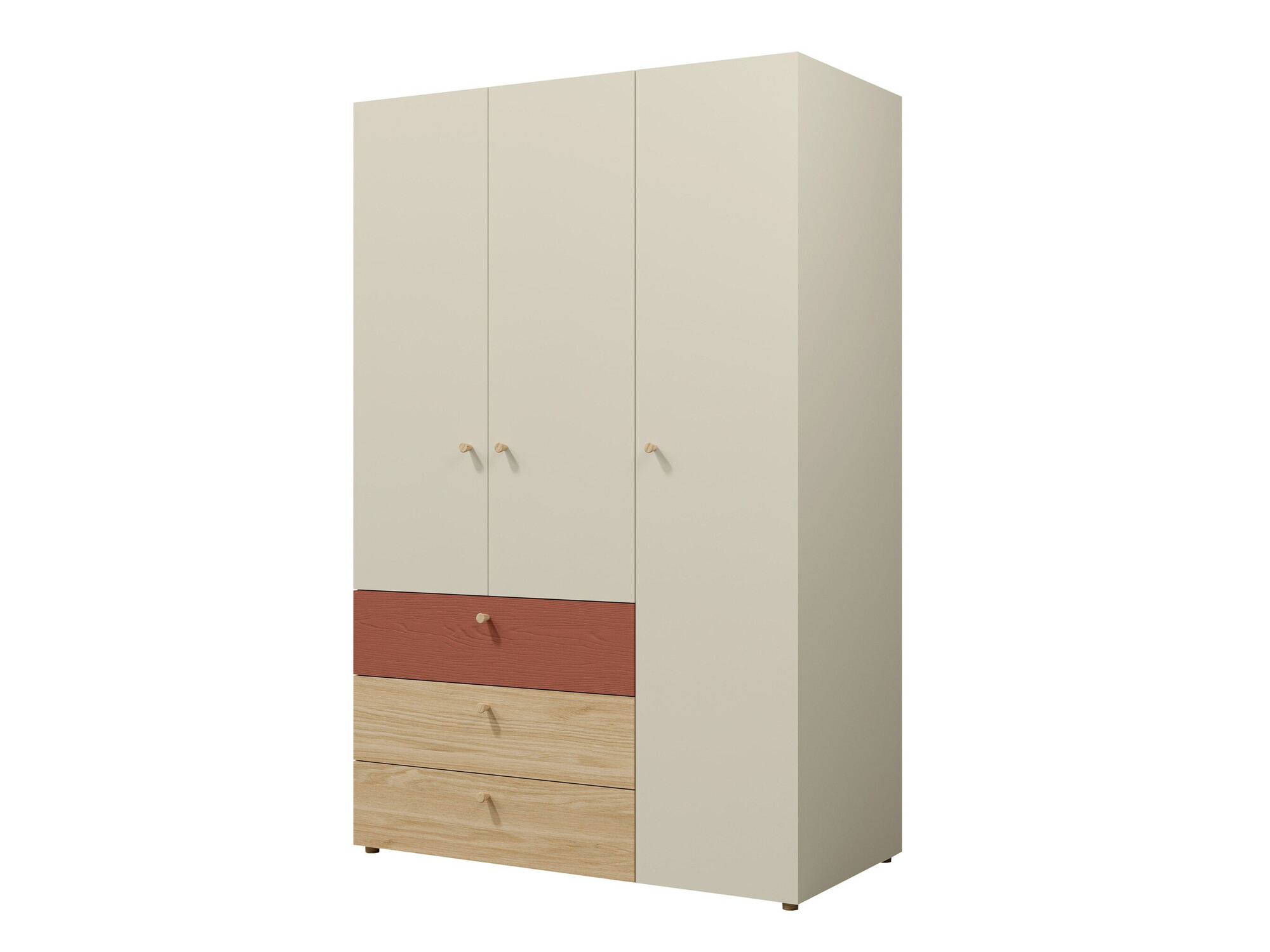 Gardróbszekrény Domcali 100 (Coral + Tölgy)