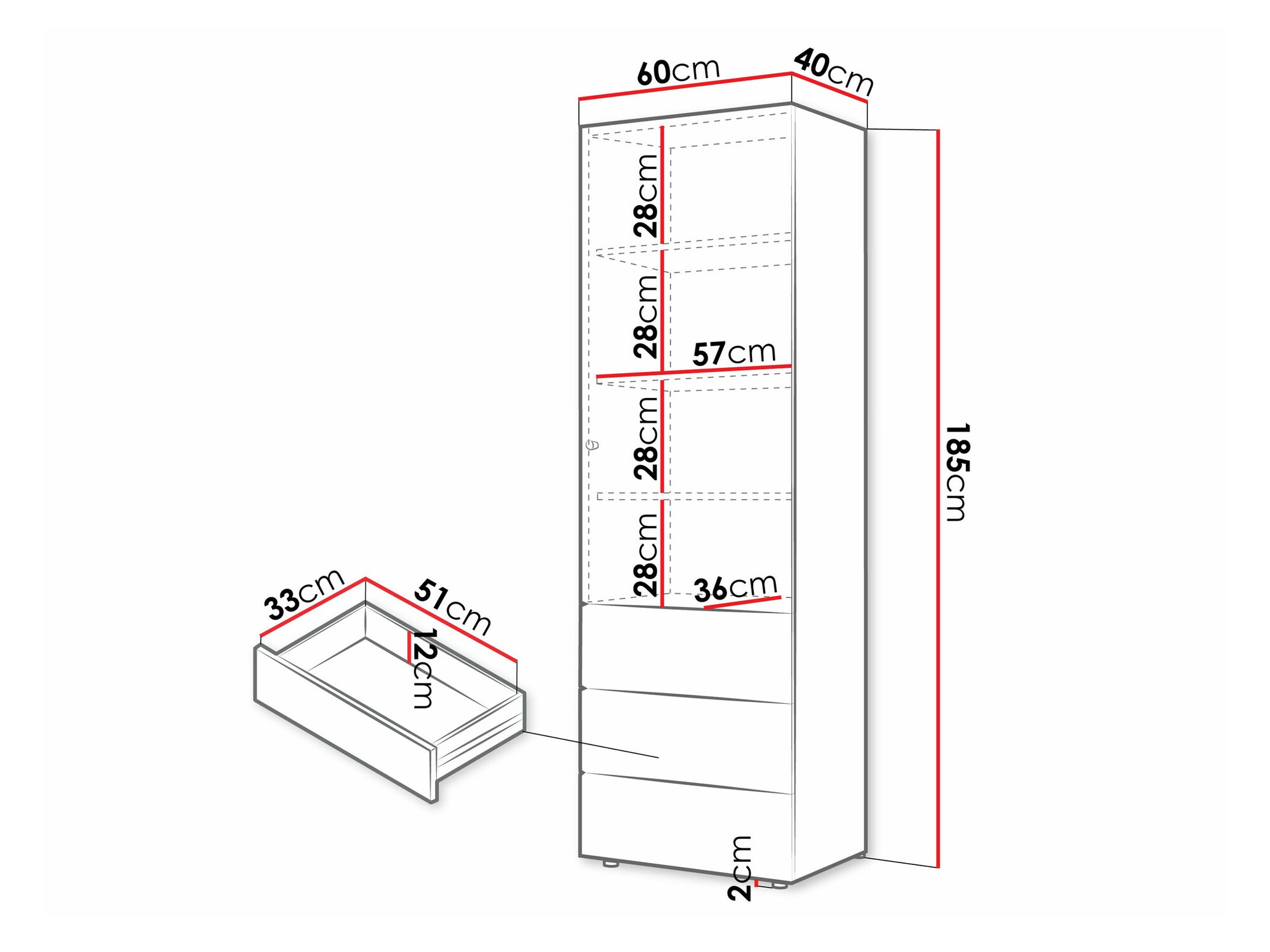 Könyvespolc Domcali 103 (Szürke + Tölgy)