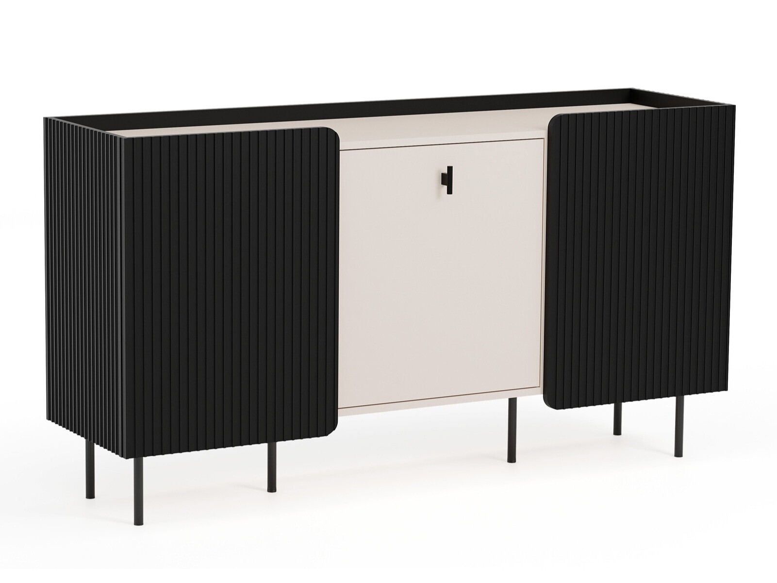 Szekrény Mansfield 101 (Fekete + Kasmír)