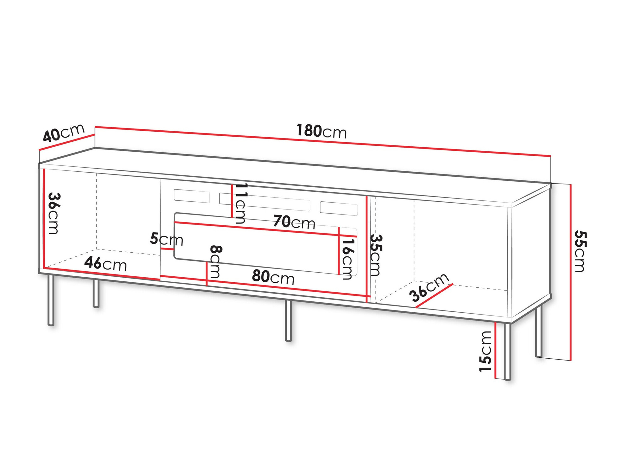 TV-állvány Tolete 107 (Bézs)