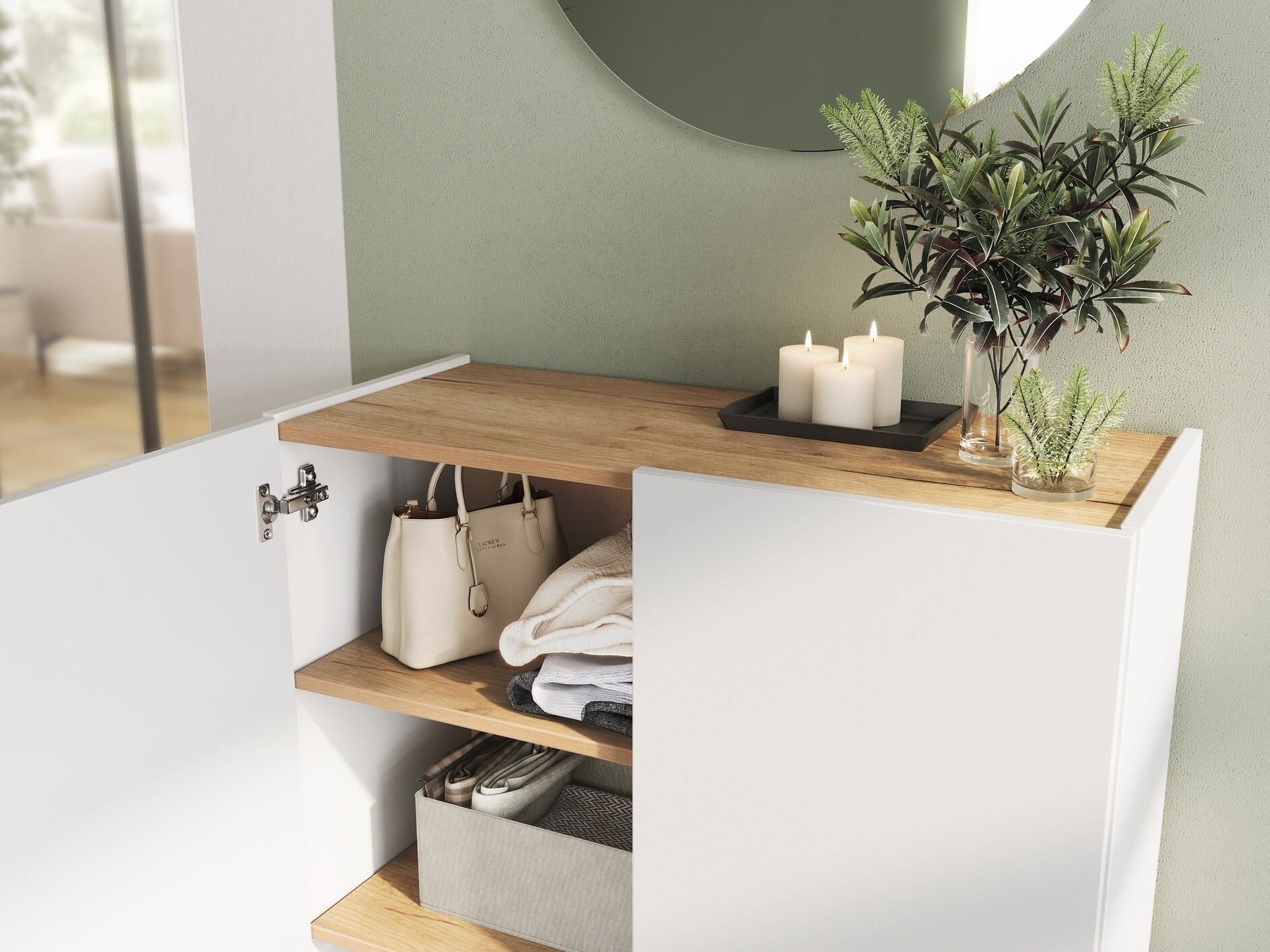 Előszoba garnitúra Lircamu 101 (Fehér)