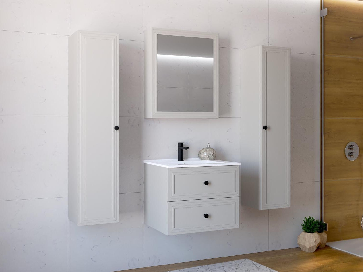 Fali fürdőszoba szekrény Fiovele 100 (Kasmír)