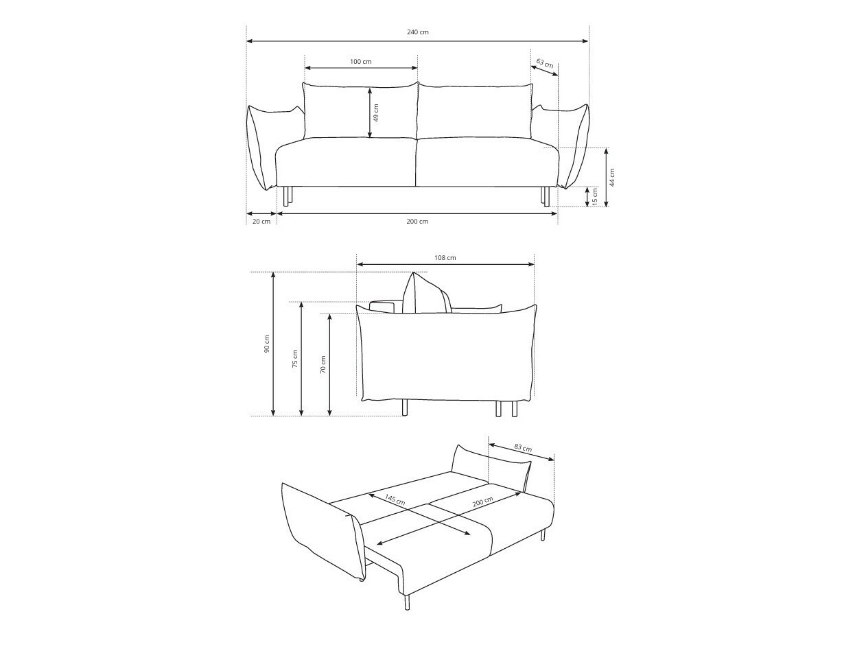 Kanapéágy Kingston 131 (Horizon 97)