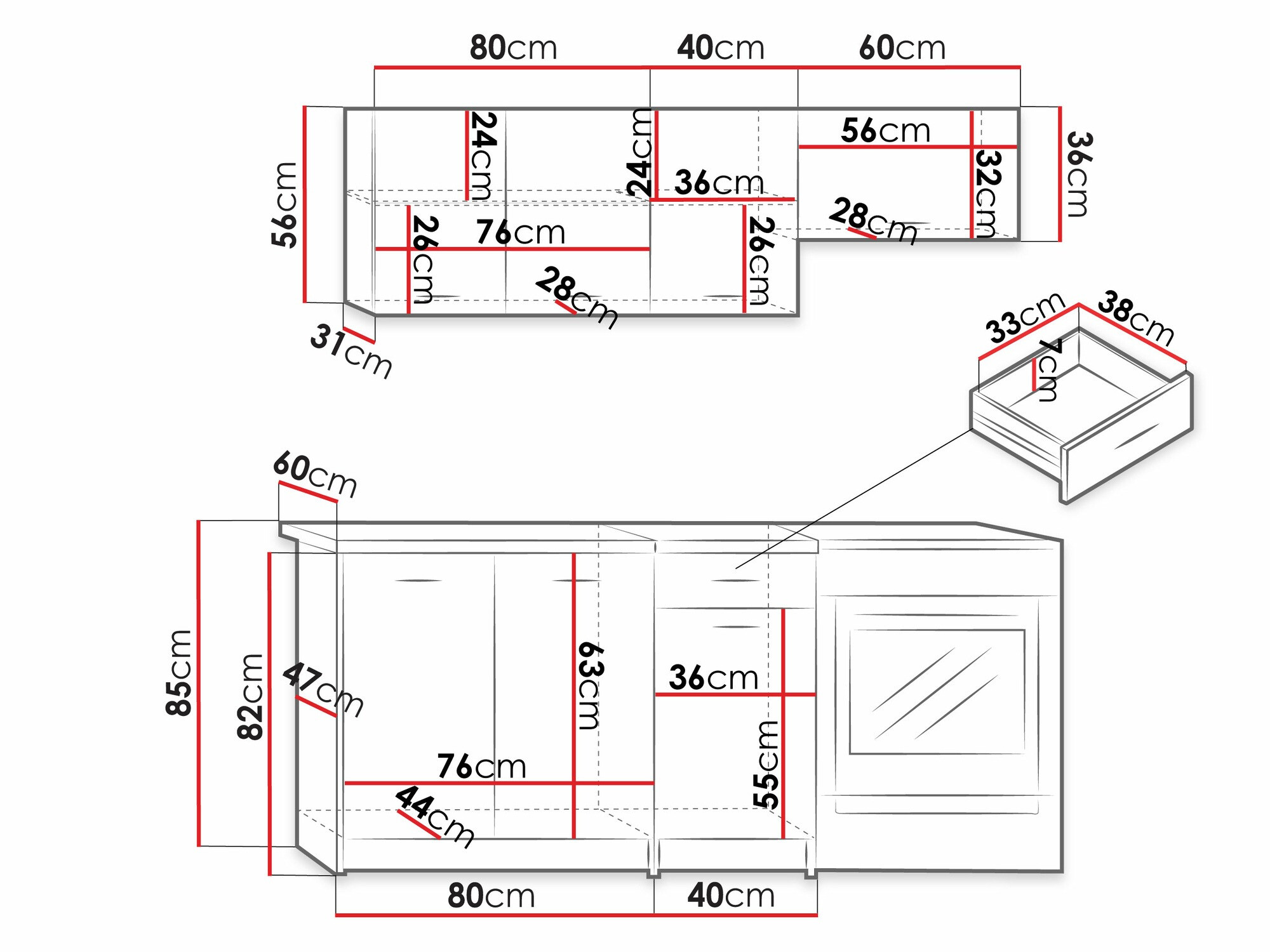 Konyhabútor Trenton 101 (Sonoma tölgy + Bézs)