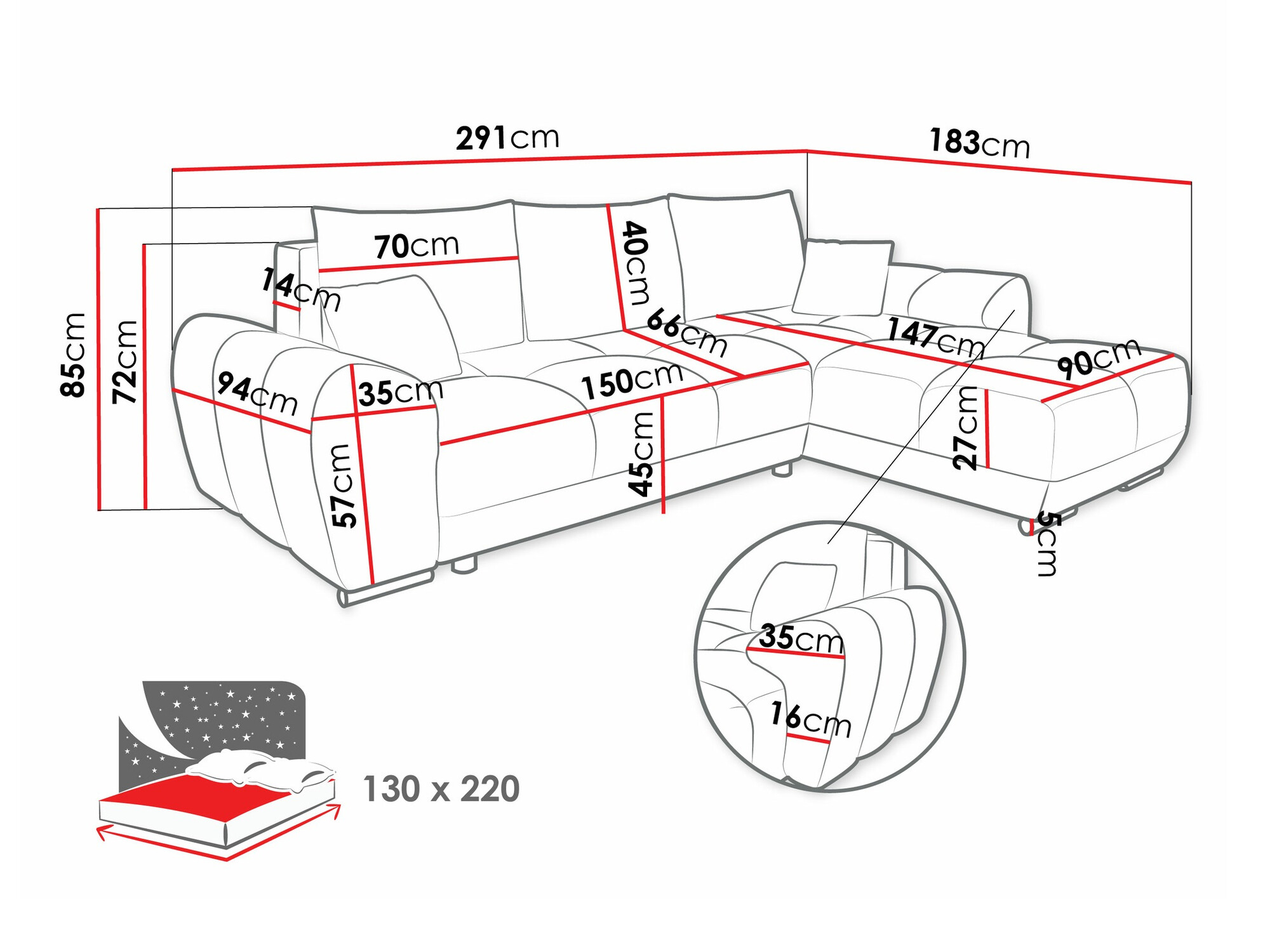 Sarokkanapé Camden 100 (Velo 623)