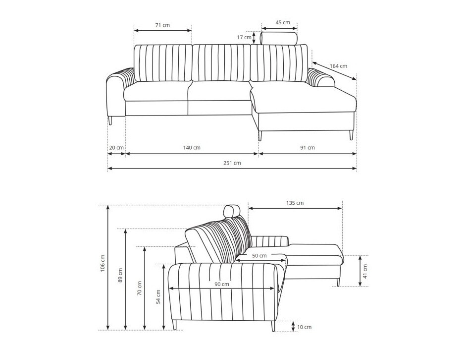 Sarokkanapé Kingston 163 (Loft 2)