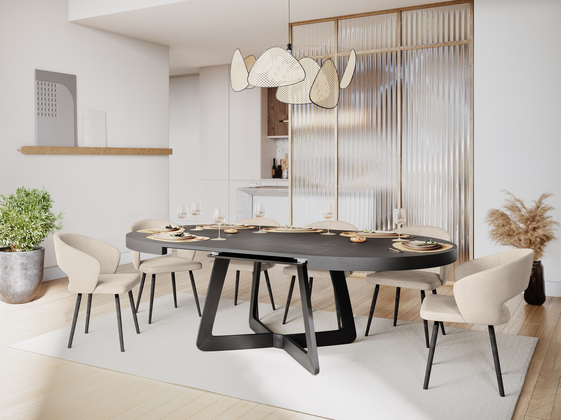 Asztal Beckley 130 (Fekete tölgy)