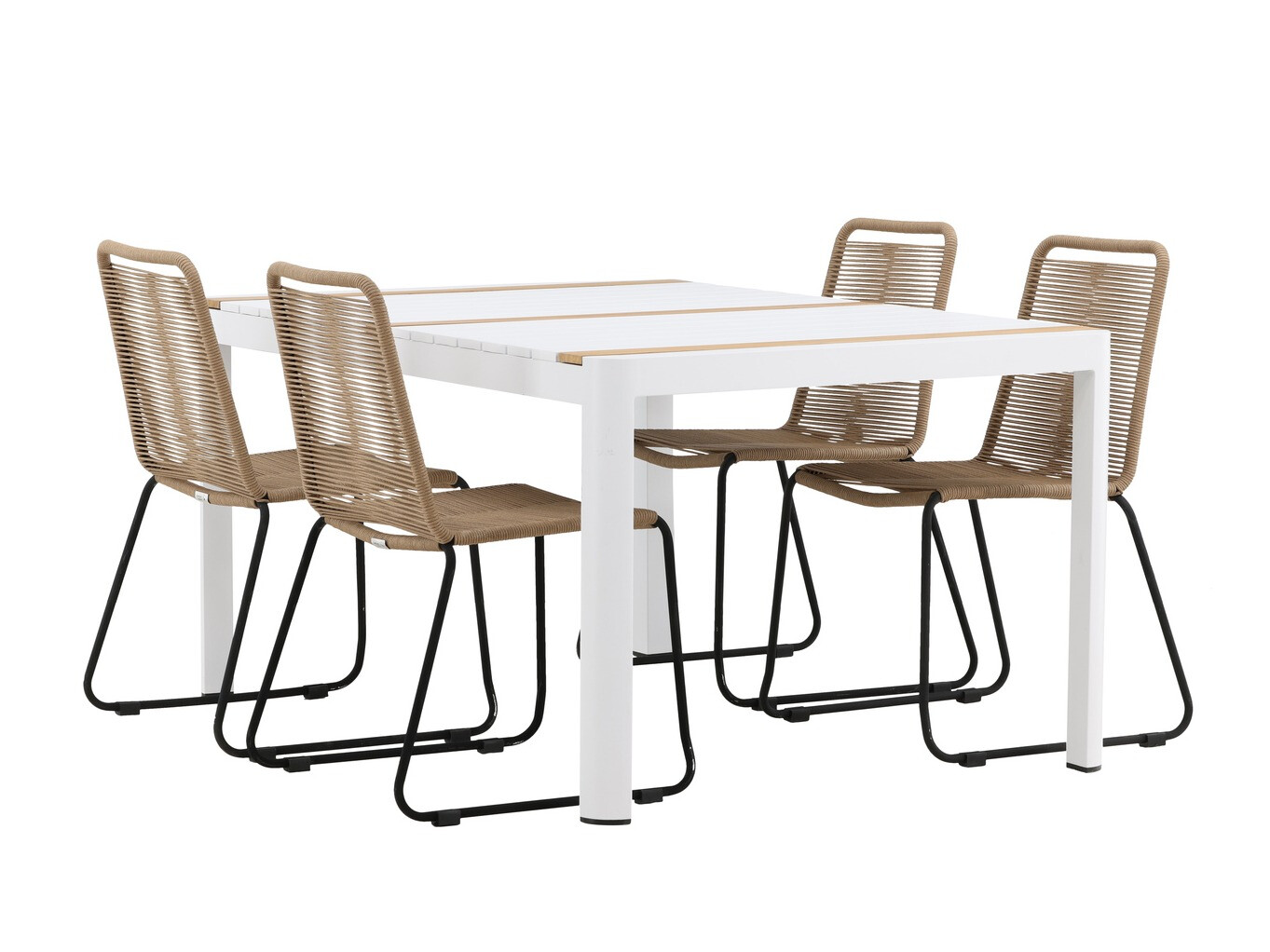 Asztal és szék garnitúra Dallas 4671 (Fehér)