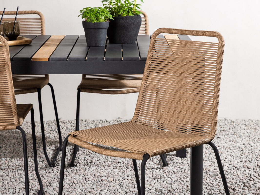 Asztal és szék garnitúra Dallas 4671 (Fekete)