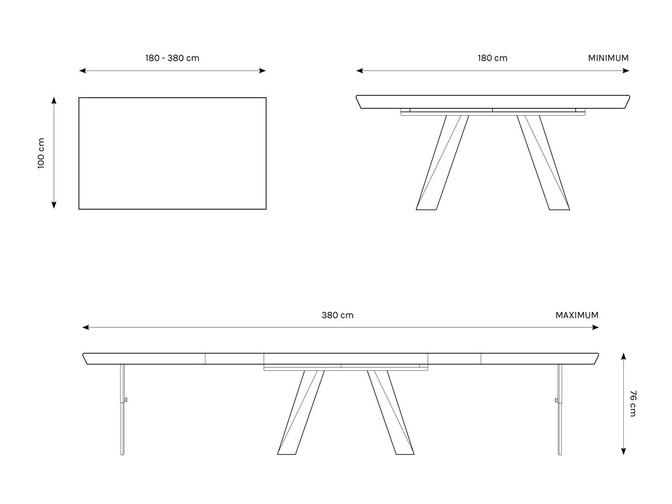 Asztal Beckley 142 (Fekete tölgy)