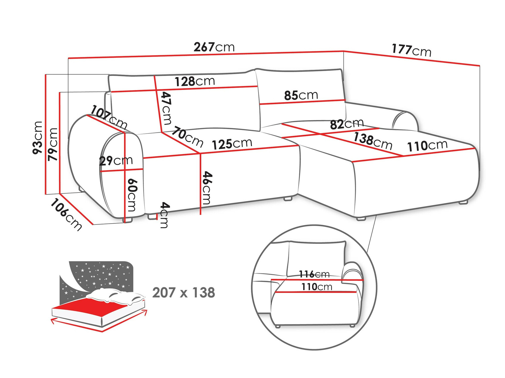 Sarokkanapé TrendyNest 103 (Tilia 90)