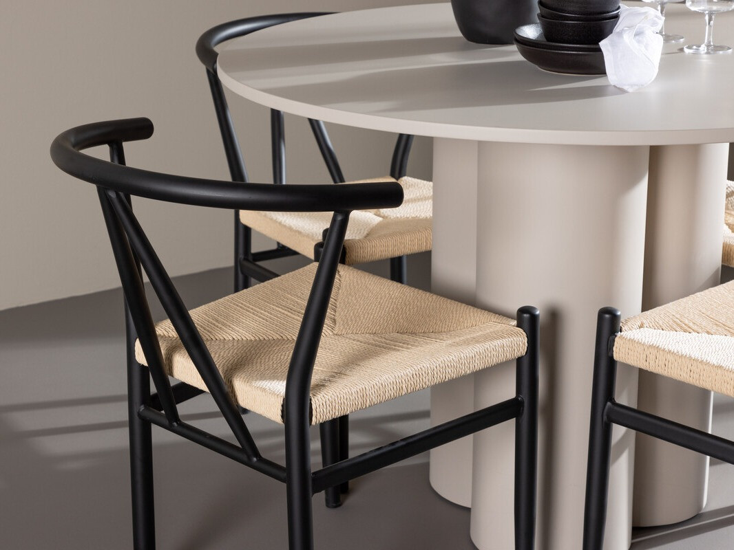 Étkezőgarnitúra Dallas 4688 (Fekete + Bézs)