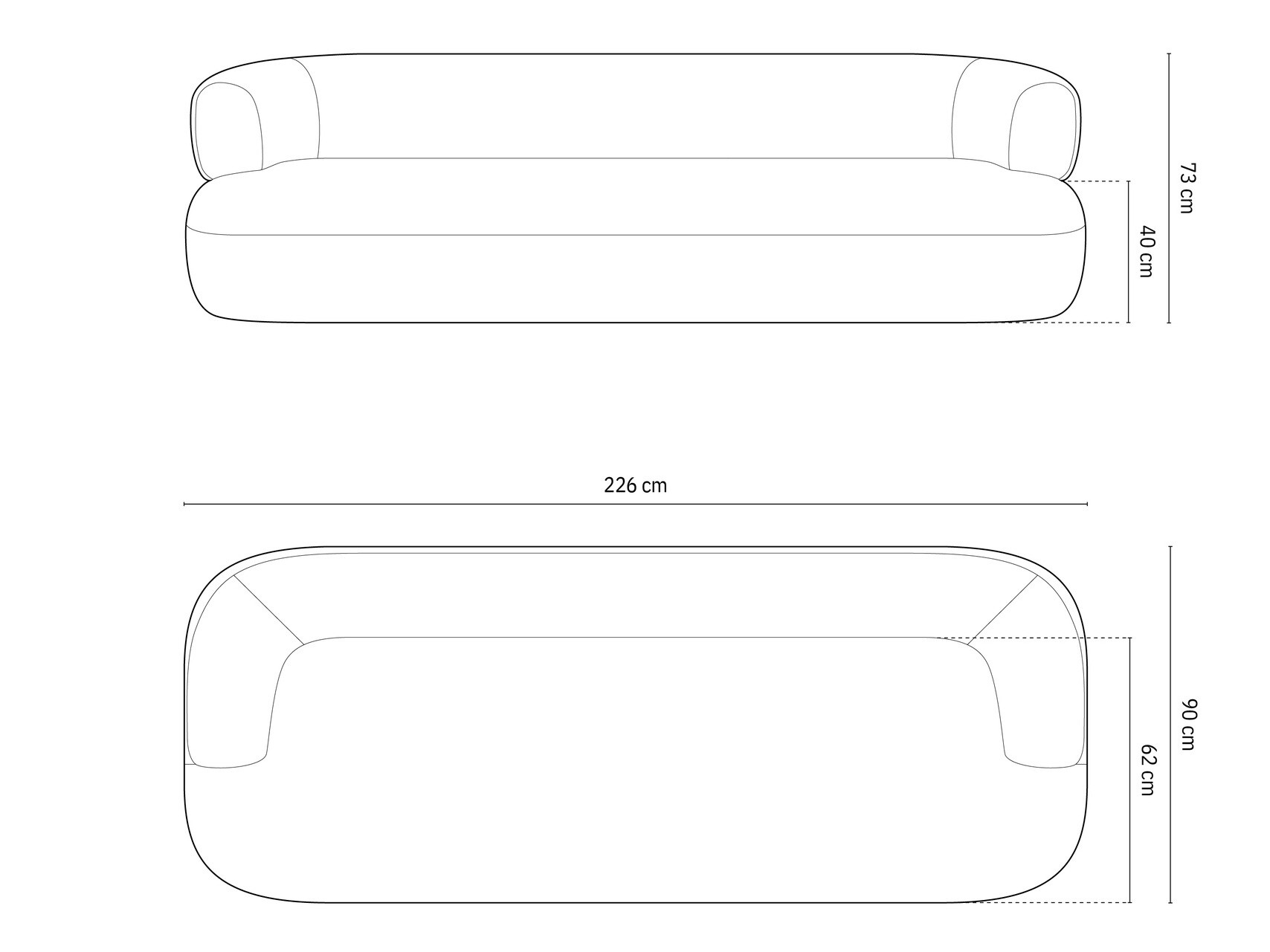 Kanapé Beckley 144 (Ascot Nata)