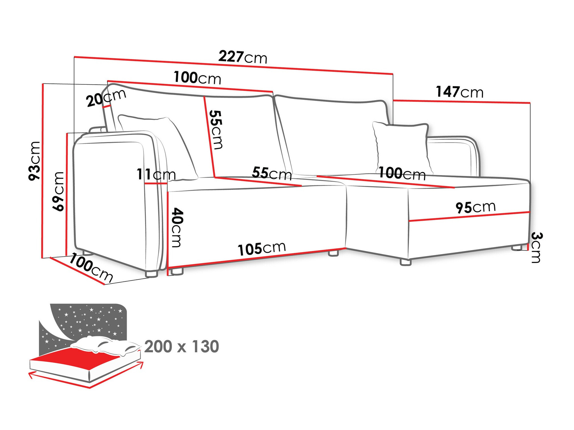 Sarokkanapé TrendyNest Turtura (Velo 621)