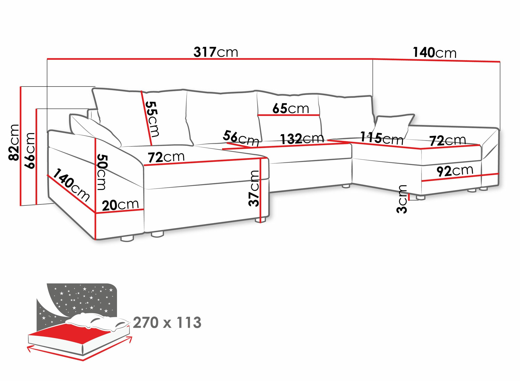 Sarokkanapé Memphis 105 (Poso 100)