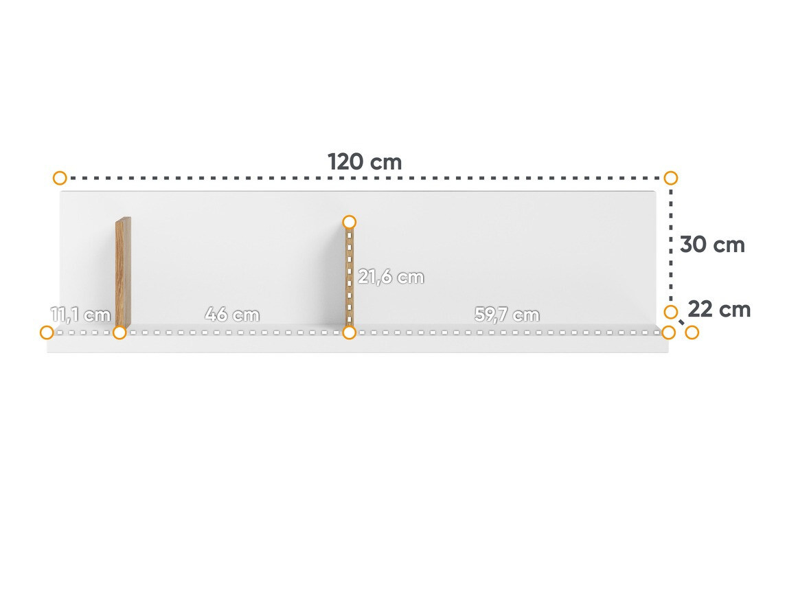 Fali polc Tesonu 105