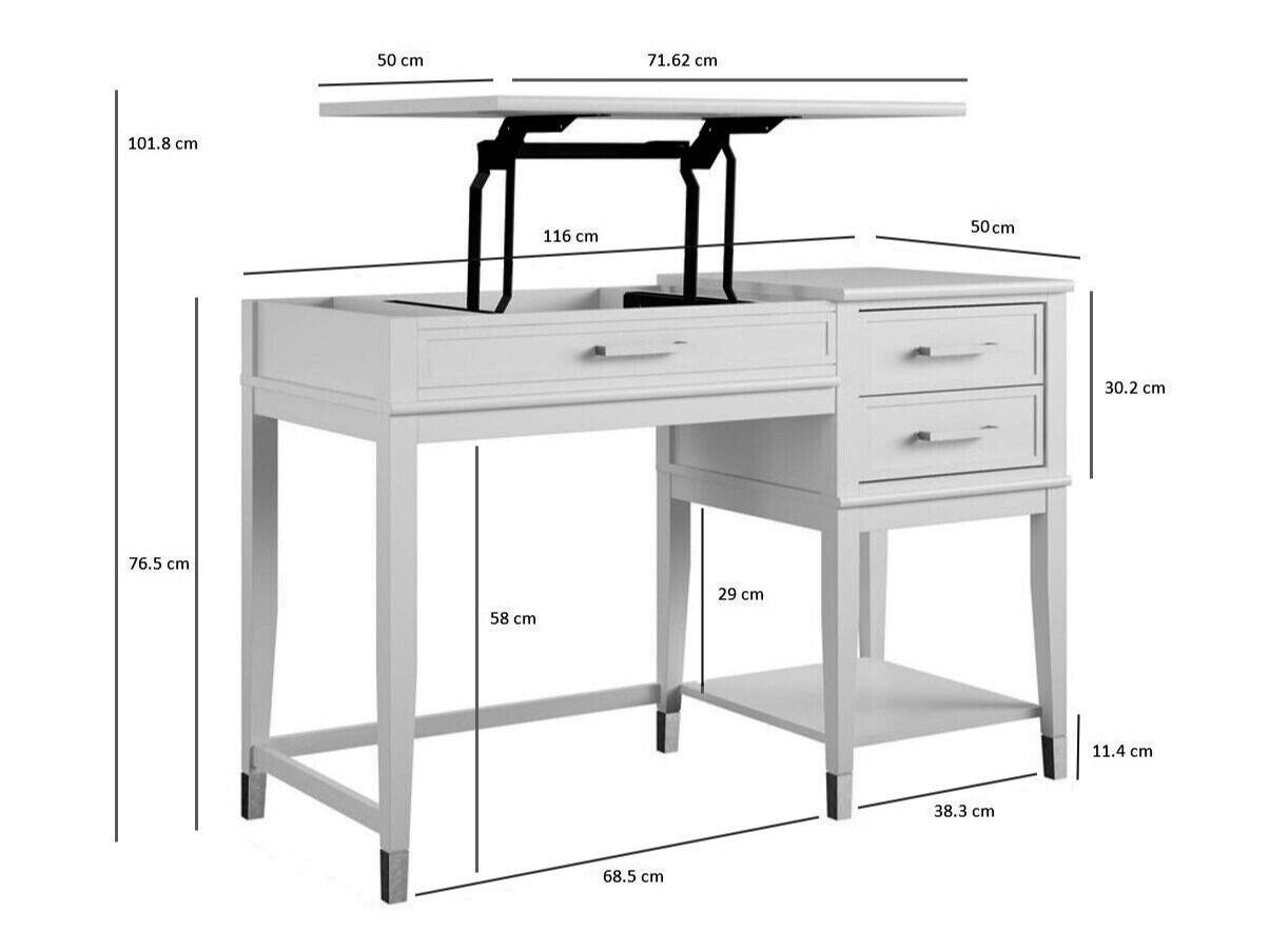 Íróasztal CosmoLiving by Cosmopolitan Belromu 102 (Világoszöld)