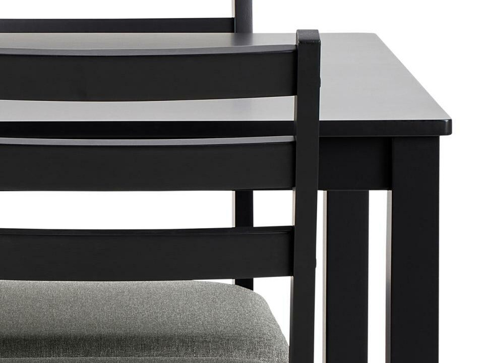 Étkezőgarnitúra Norsica 857 (Fekete + Világosszürke)