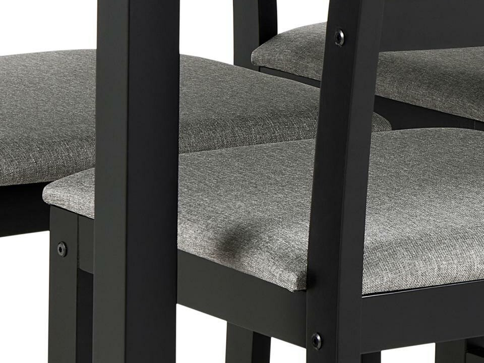 Étkezőgarnitúra Norsica 857 (Fekete + Világosszürke)