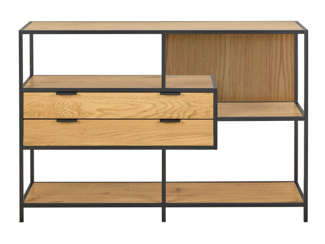 Könyvespolc Norsica Sevferi 183 (Fekete + Vad tölgy)